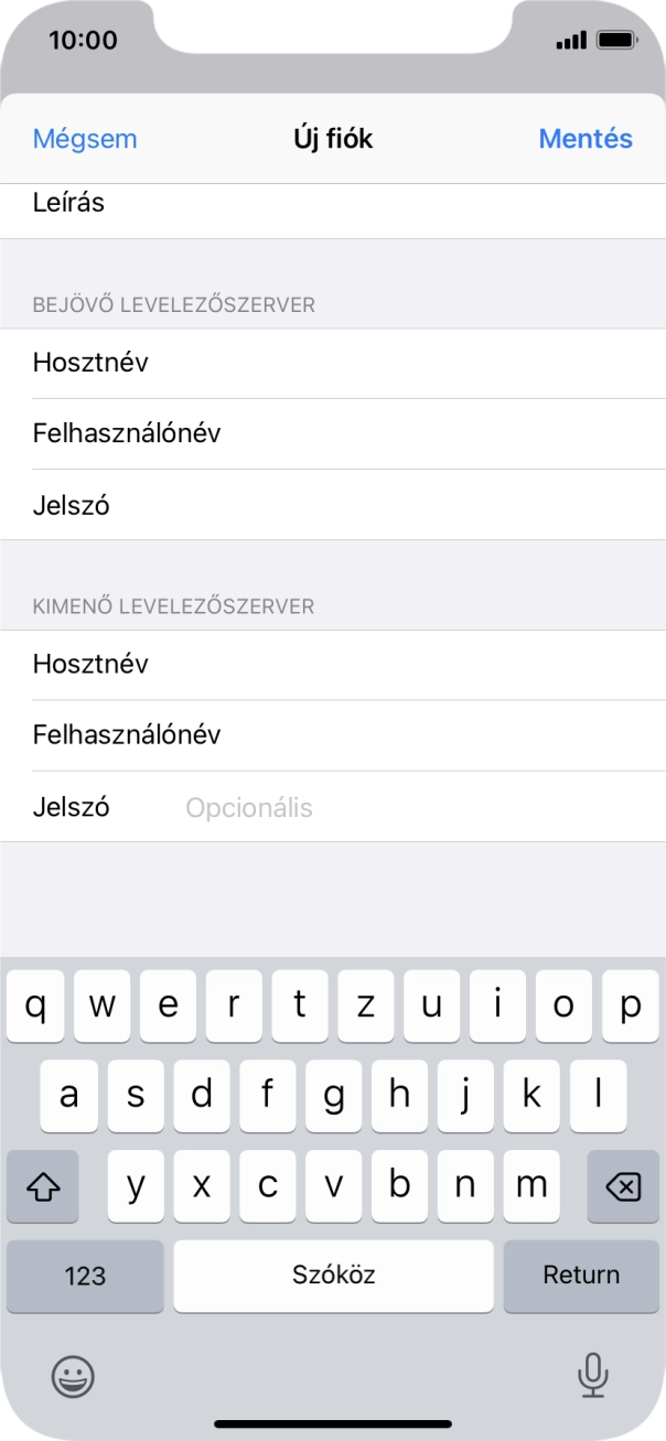 Kattints a Jelszó mezőre, és írd be az e-mail-fiókodhoz tartozó jelszót.