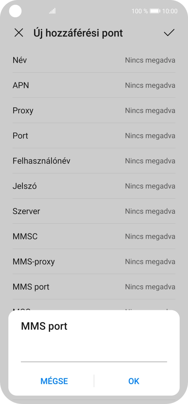 Írd be azt, hogy 8080, és válaszd az OK lehetőséget.