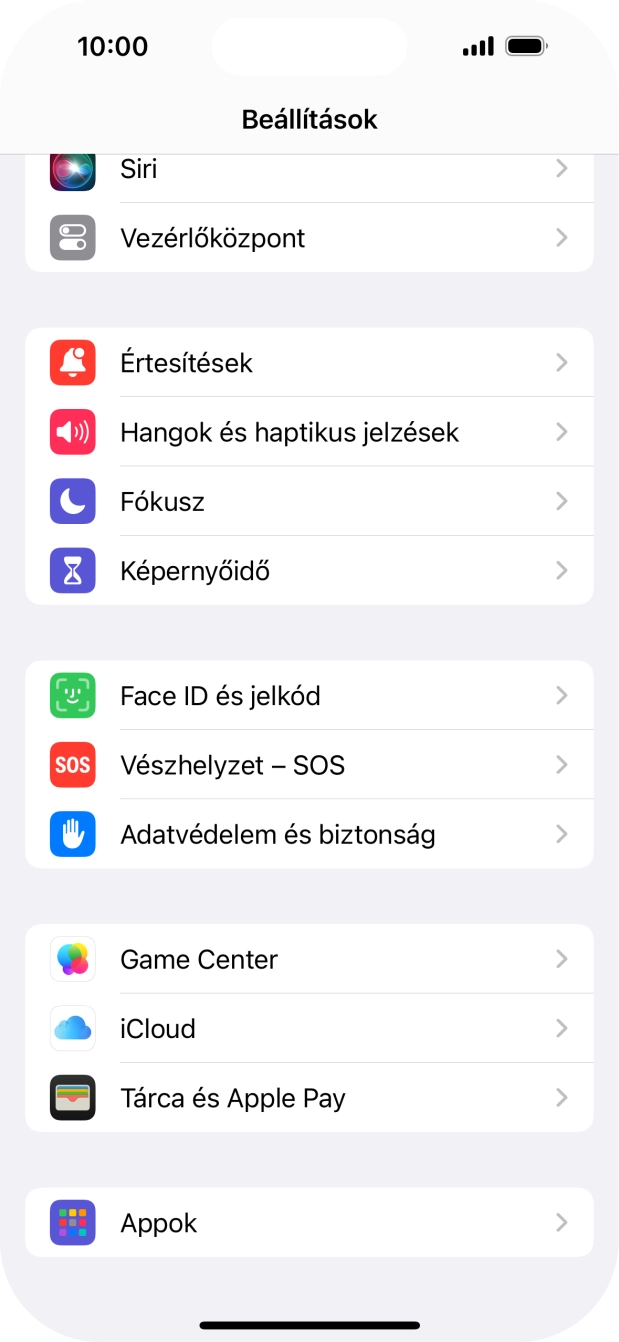 Válaszd az Appok lehetőséget. Válaszd az Appok lehetőséget.