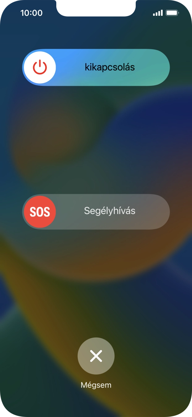Kattints a kikapcsolás ikonra, és húzd az ikont jobbra.