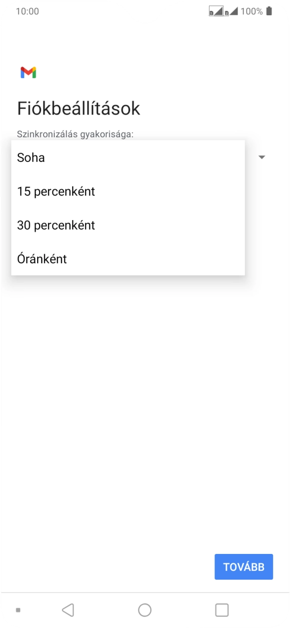 Válaszd ki a kívánt beállítást.