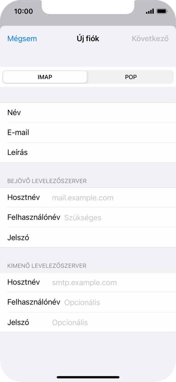 Válaszd a POP lehetőséget.