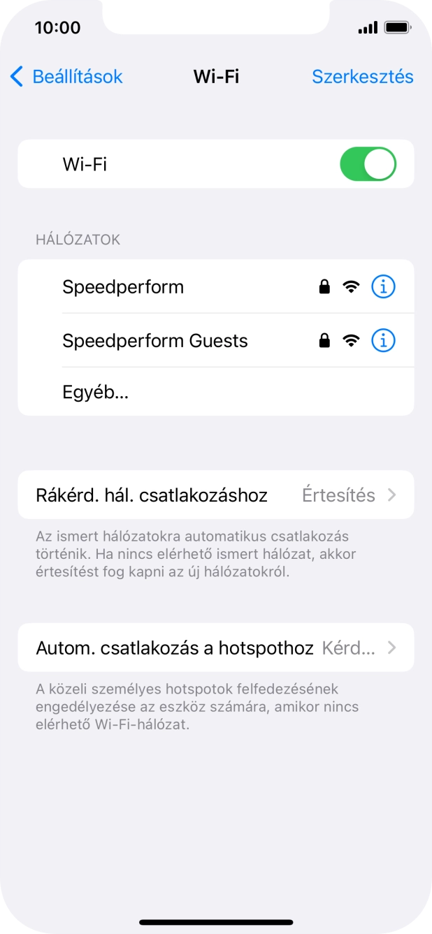 Kattints a kívánt Wi-Fi hálózatra, és írd be a Wi-Fi hálózathoz tartózó jelszót. Kattints a kívánt Wi-Fi hálózatra, és írd be a Wi-Fi hálózathoz tartózó jelszót.