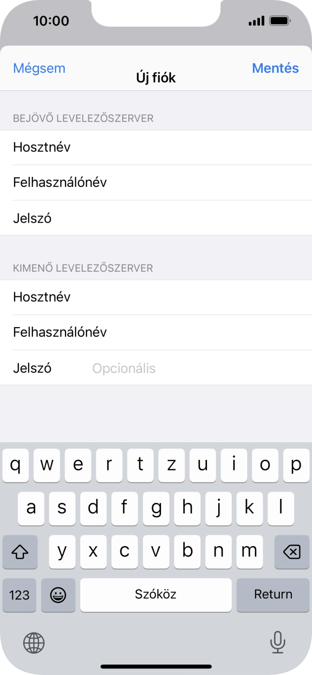 Kattints a Jelszó mezőre, és írd be az e-mail-fiókodhoz tartozó jelszót.