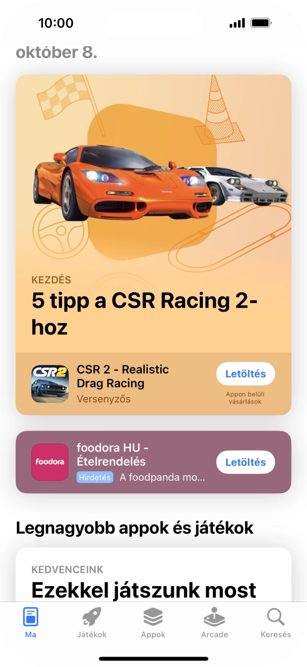 Válaszd a Keresés lehetőséget.