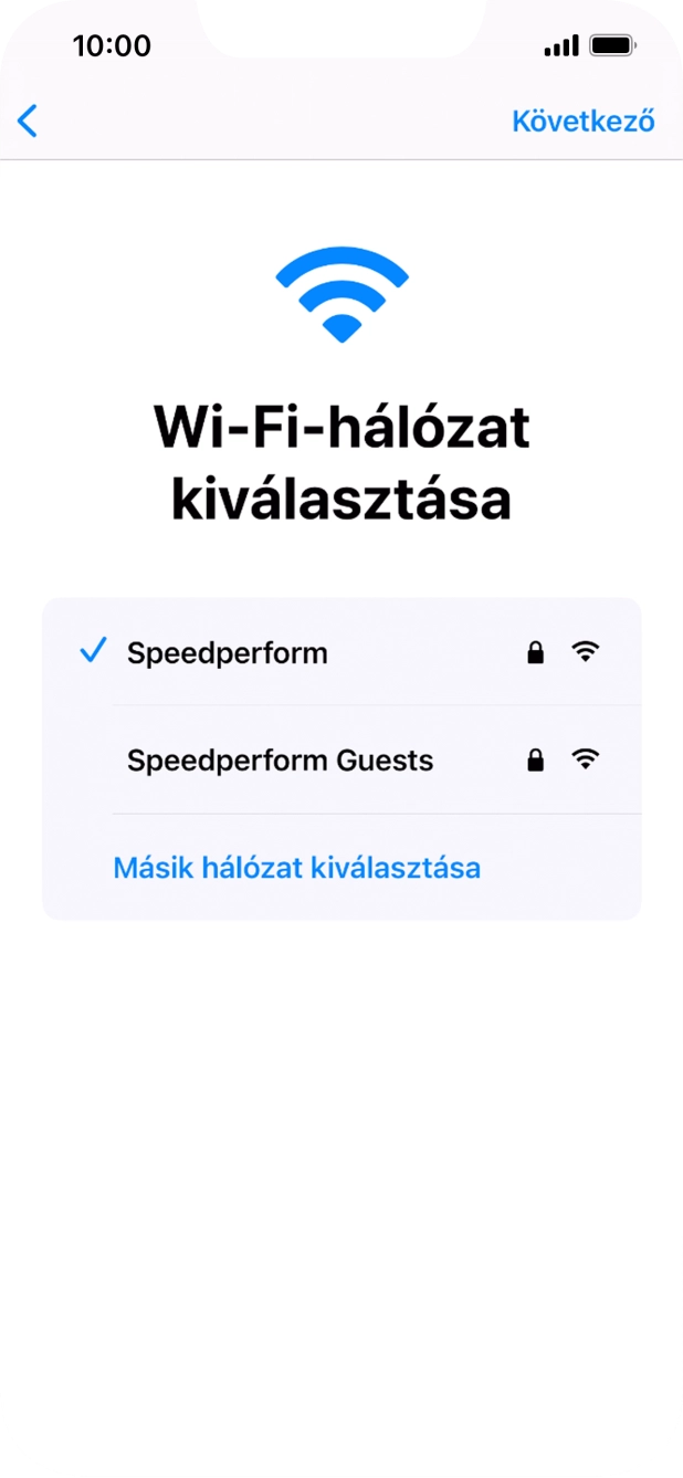 Válaszd a Következő lehetőséget.