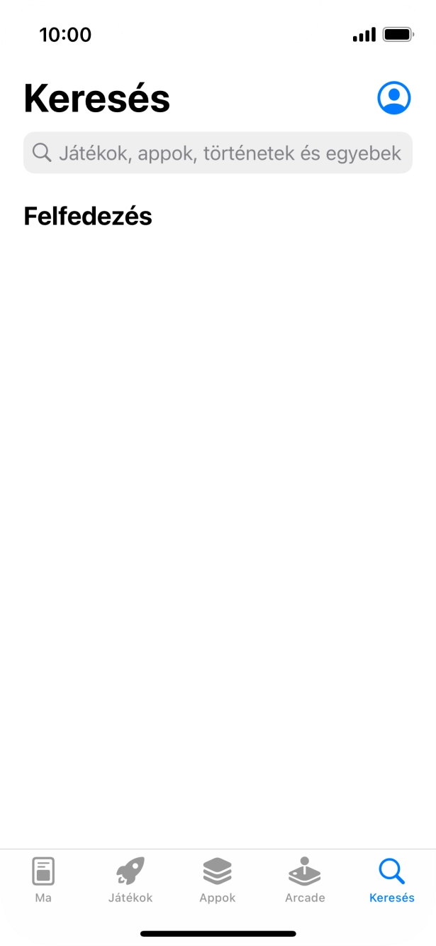 Kattints a keresés mezőre, és írd be a keresett alkalmazás nevét vagy tárgykörét.