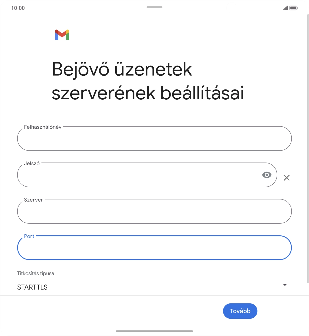 Nyisd le a „Titkosítás típusa” alatt legördülő menüt.
