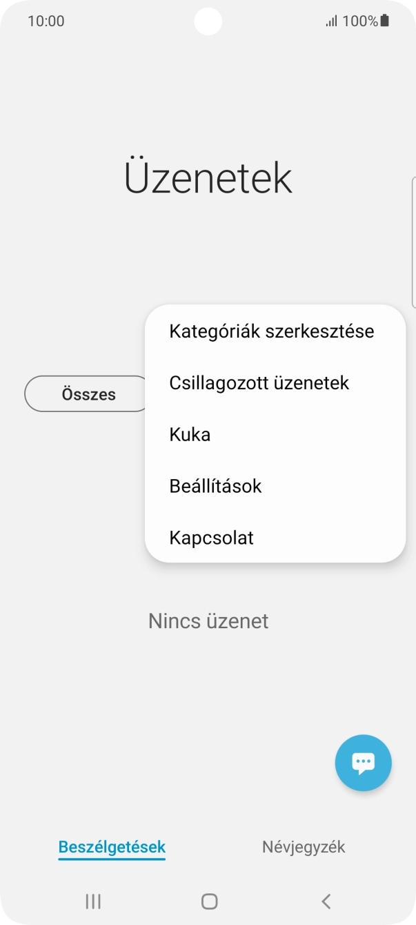 Válaszd a Beállítások lehetőséget.