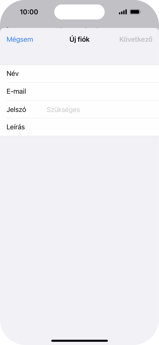 Kattints a Jelszó mezőre, és írd be az e-mail-fiókodhoz tartozó jelszót.