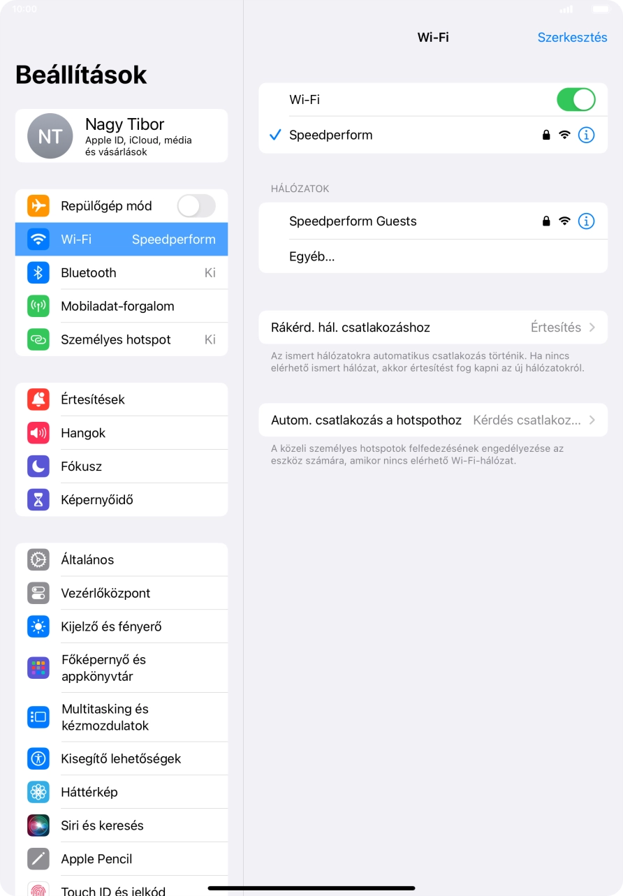 Húzd az ujjad felfelé a kijelző aljáról, hogy visszatérj a kezdőképernyőhöz.