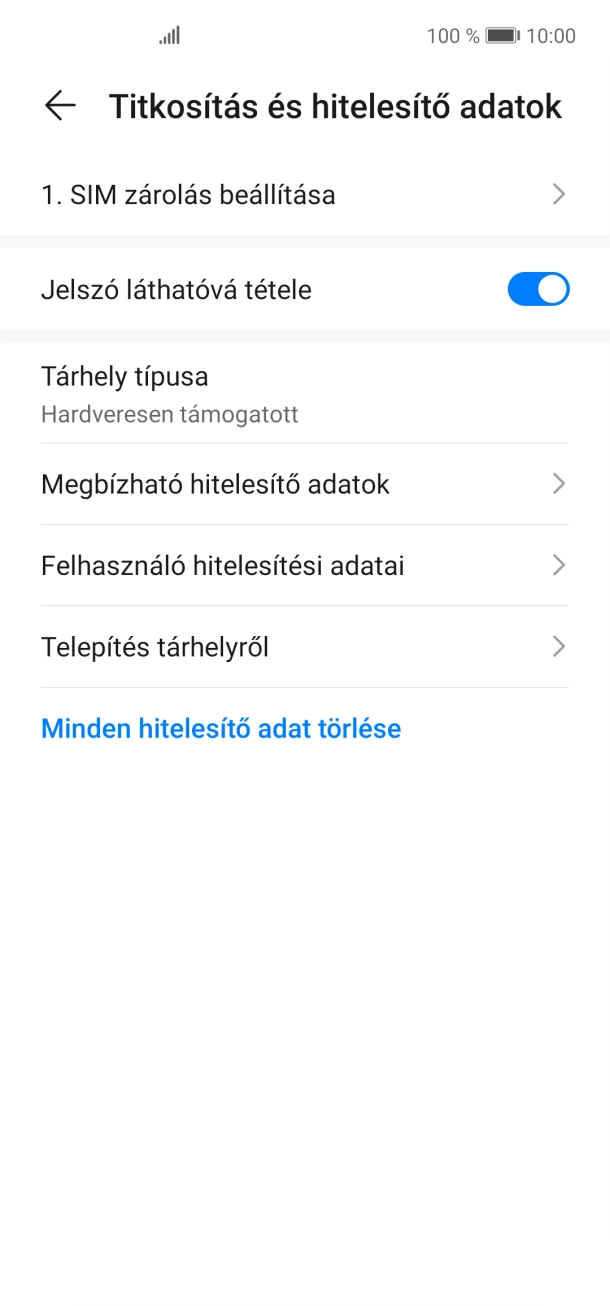 Válaszd a SIM zárolás beállítása lehetőséget.