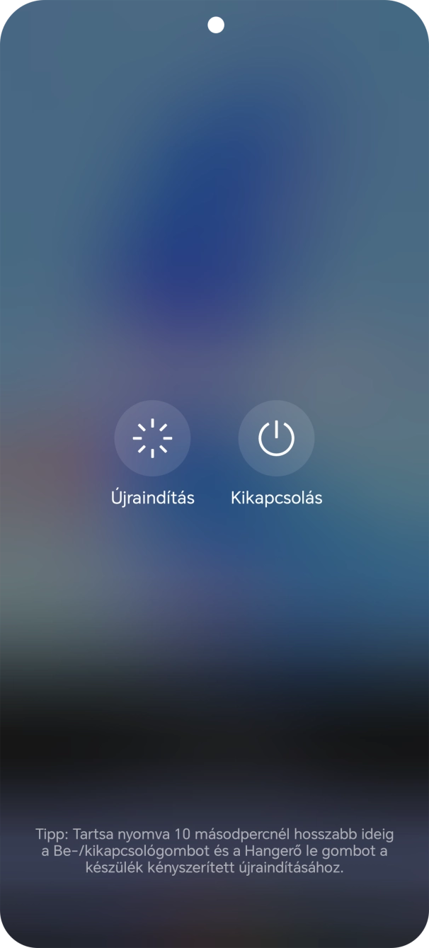 Válaszd a Kikapcsolás lehetőséget. Válaszd a Kikapcsolás lehetőséget.