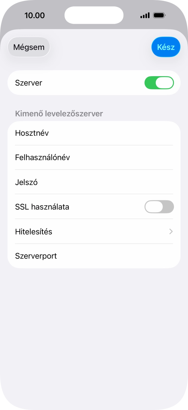 Kattints az „SSL használata” melletti csúszkára a funkció bekapcsolásához.