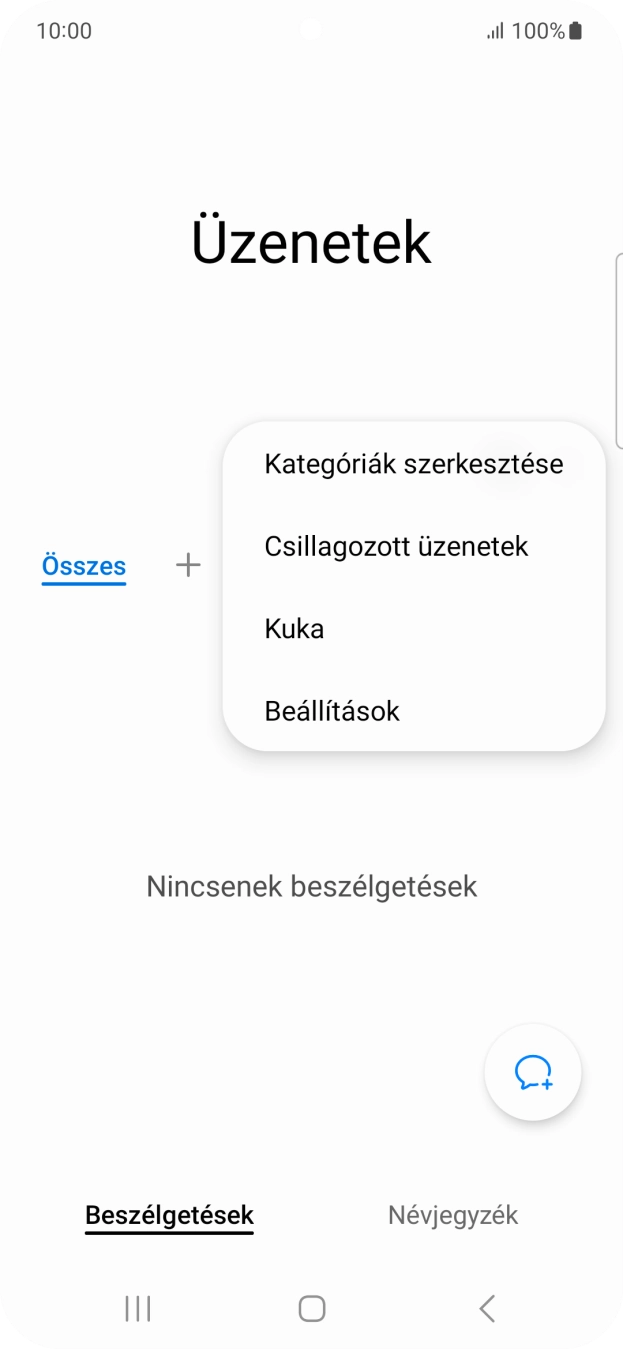 Válaszd a Beállítások lehetőséget. Válaszd a Beállítások lehetőséget.