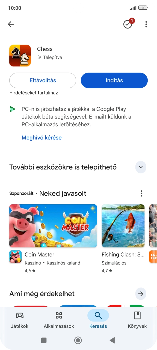 A befejezéshez, és ahhoz, hogy visszatérhess a főképernyőhöz, nyomd meg a főgombot.