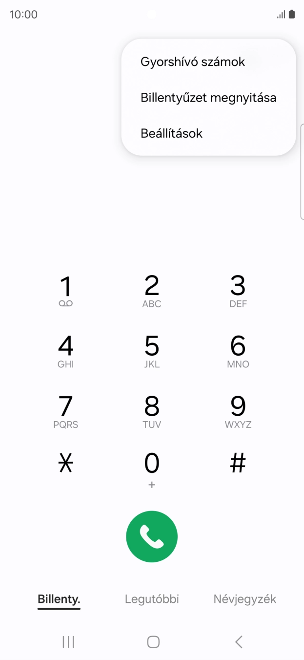 Válaszd a Beállítások lehetőséget.