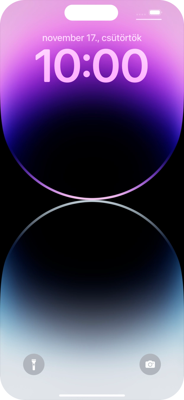 Húzd az ujjad felfelé a kijelző aljáról. Húzd az ujjad felfelé a kijelző aljáról.