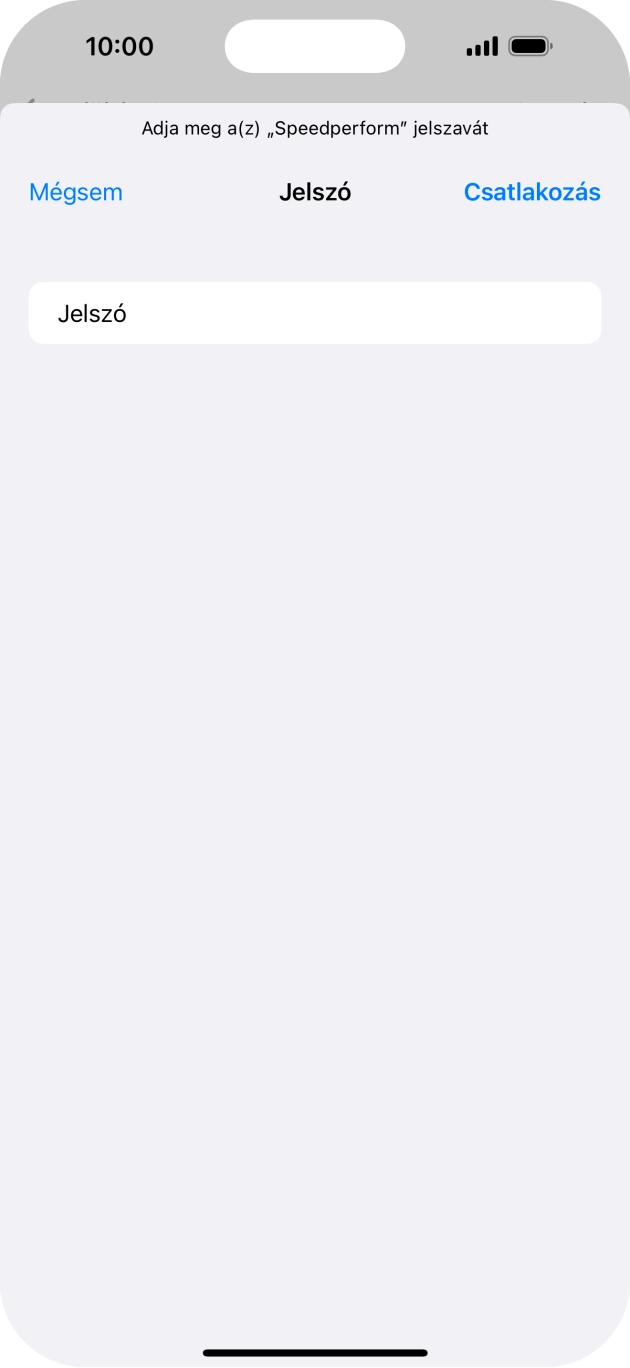 Válaszd a Csatlakozás lehetőséget. Válaszd a Csatlakozás lehetőséget.