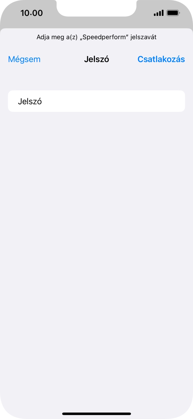 Válaszd a Csatlakozás lehetőséget.