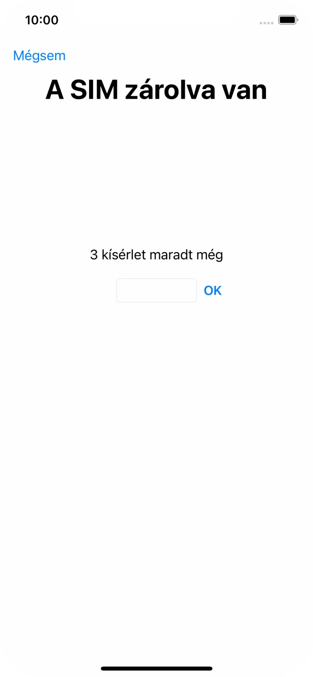 Amennyiben a SIM-kártyád zárolva van, írd be a PIN-kódodat, és válaszd az OK lehetőséget.