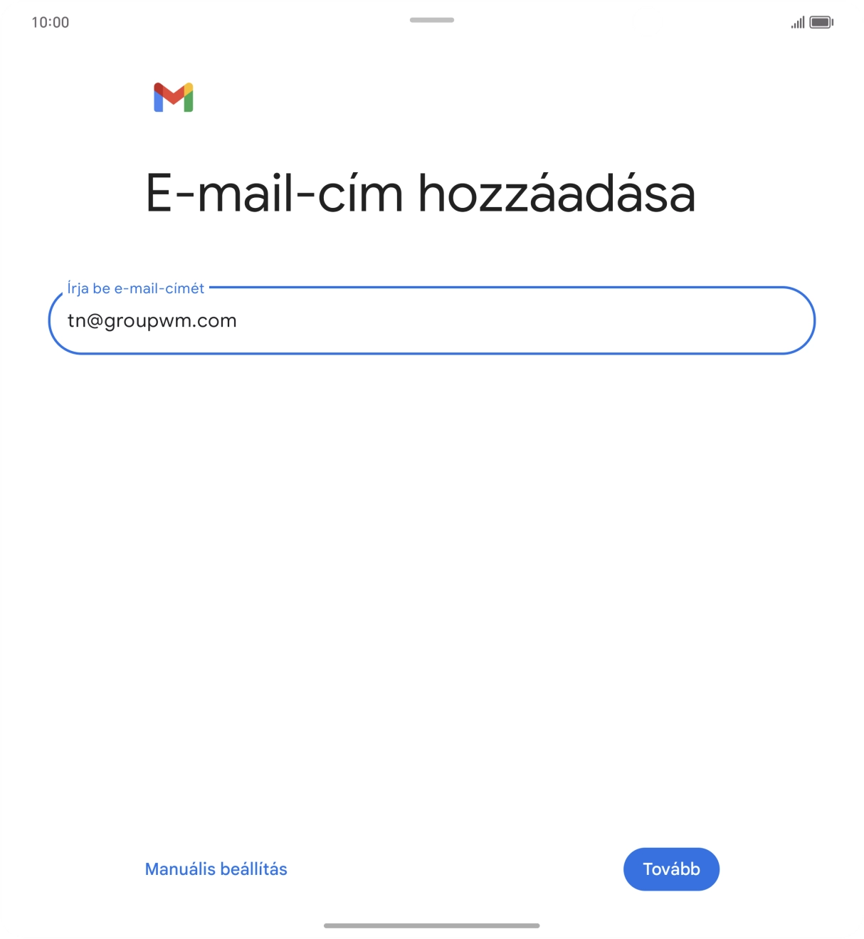 Válaszd a Tovább lehetőséget.