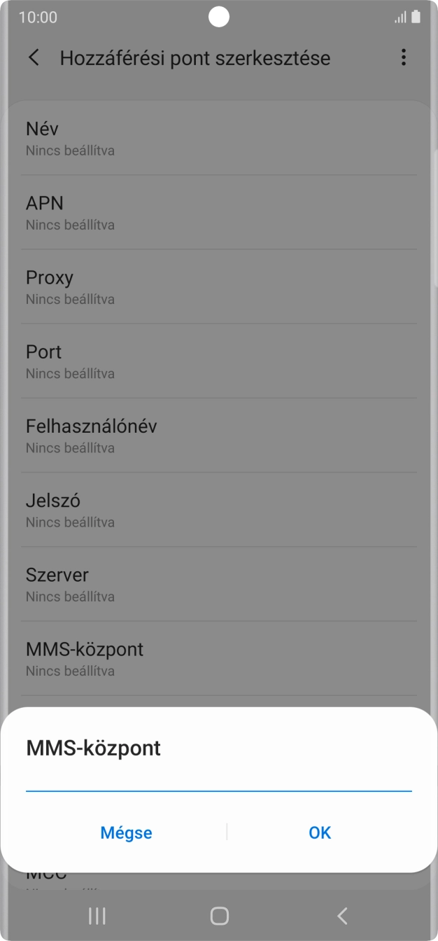 Írd be azt, hogy http://mms.vodafone.hu/servlets/mms, és válaszd az OK lehetőséget.