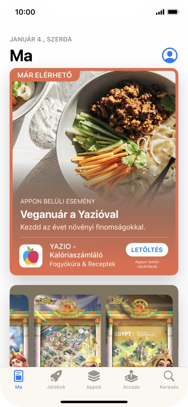 Válaszd a Keresés lehetőséget.