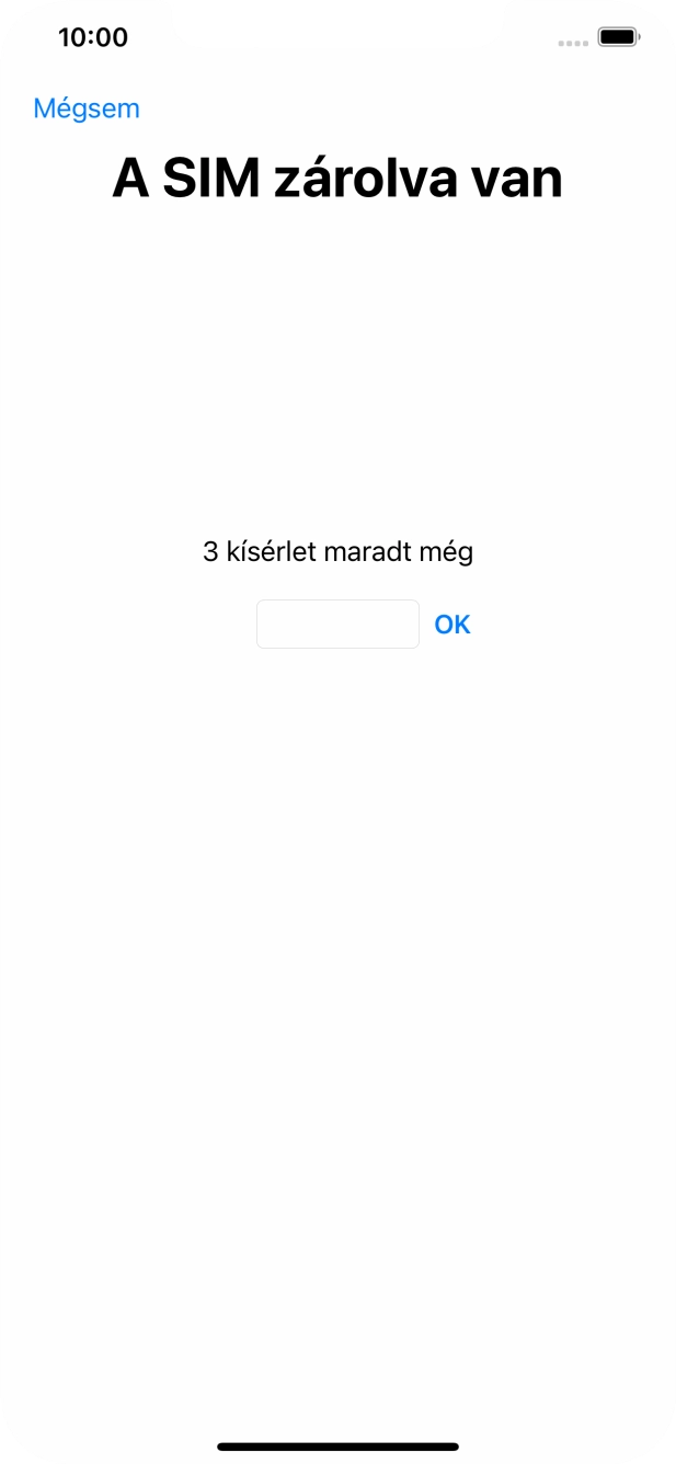 Amennyiben a SIM-kártyád zárolva van, írd be a PIN-kódodat, és válaszd az OK lehetőséget. Amennyiben a SIM-kártyád zárolva van, írd be a PIN-kódodat, és válaszd az OK lehetőséget.