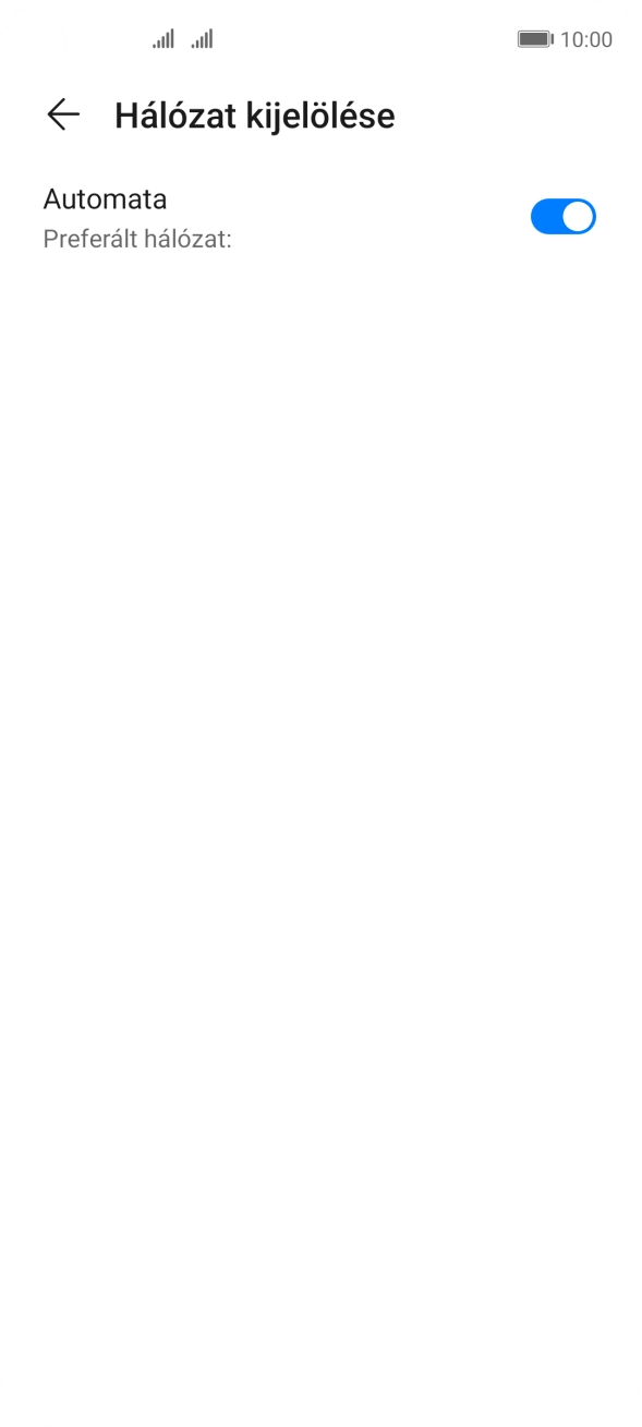 Kattints az „Automata” melletti csúszkára a funkció kikapcsolásához.