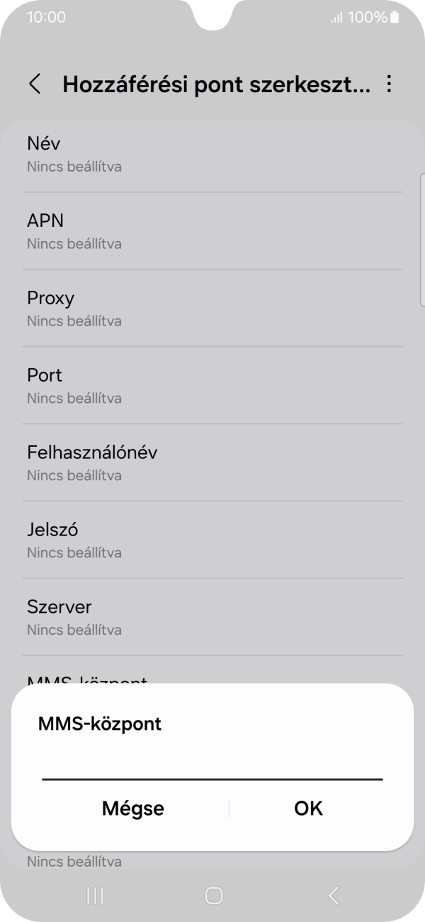 Írd be azt, hogy http://mms.vodafone.hu/servlets/mms, és válaszd az OK lehetőséget.