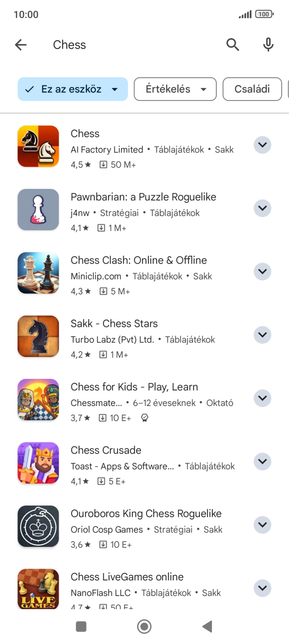 Kattints a kívánt alkalmazásra.