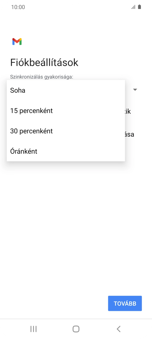 Válaszd ki a kívánt beállítást.