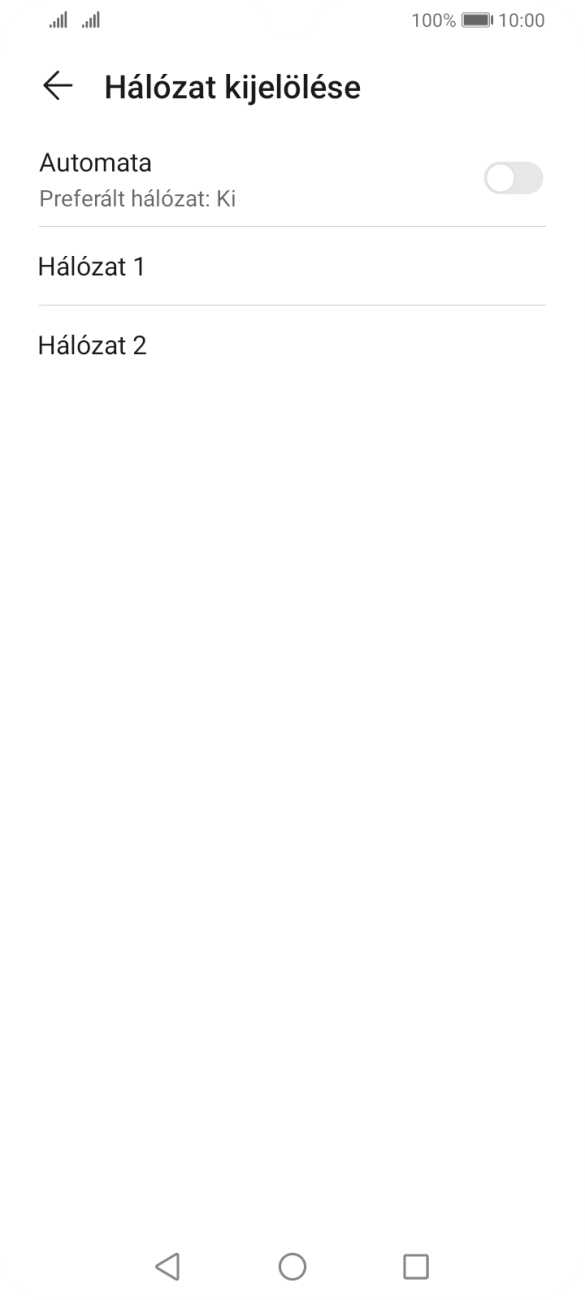 Válaszd ki a kívánt hálózatot. Válaszd ki a kívánt hálózatot.