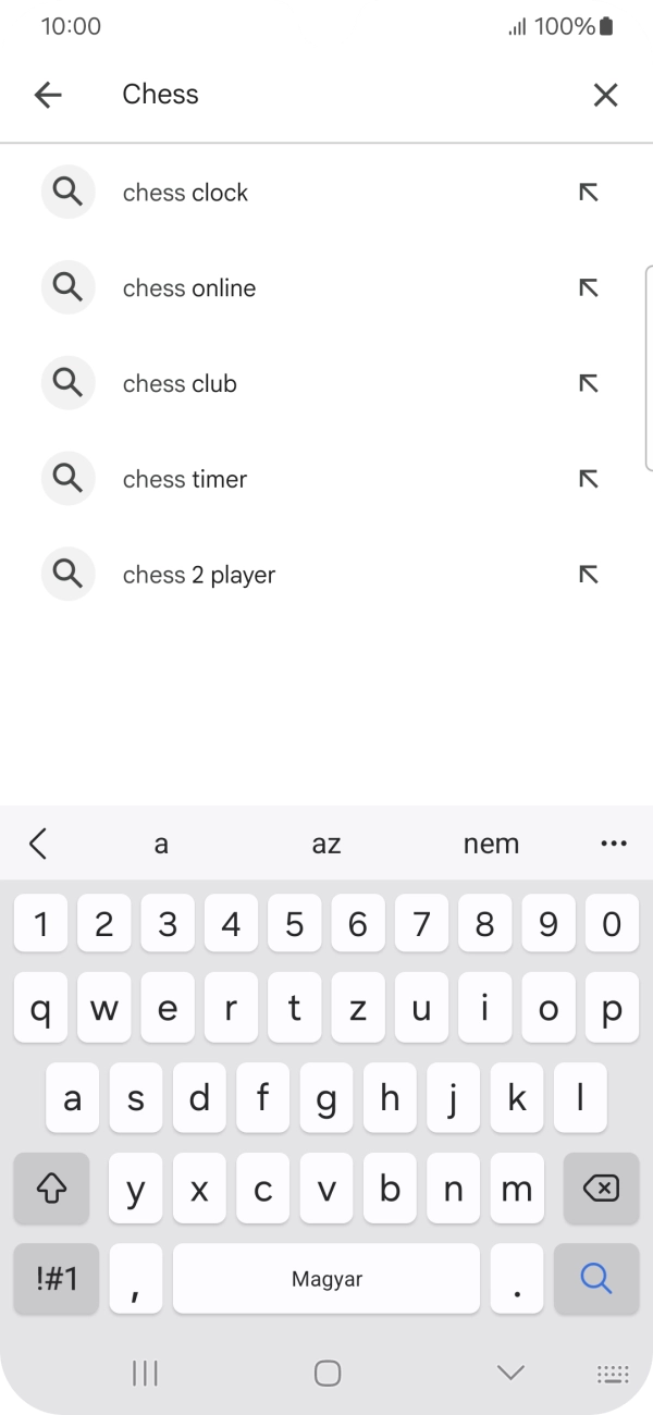 Írd be a keresett alkalmazás nevét vagy kategóriáját, és kattints a keresés ikonra.