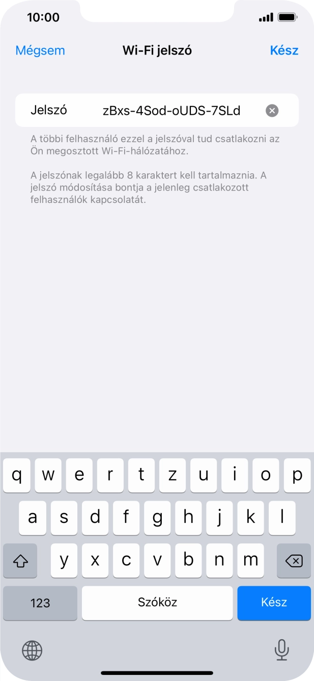 Válaszd a Kész lehetőséget.