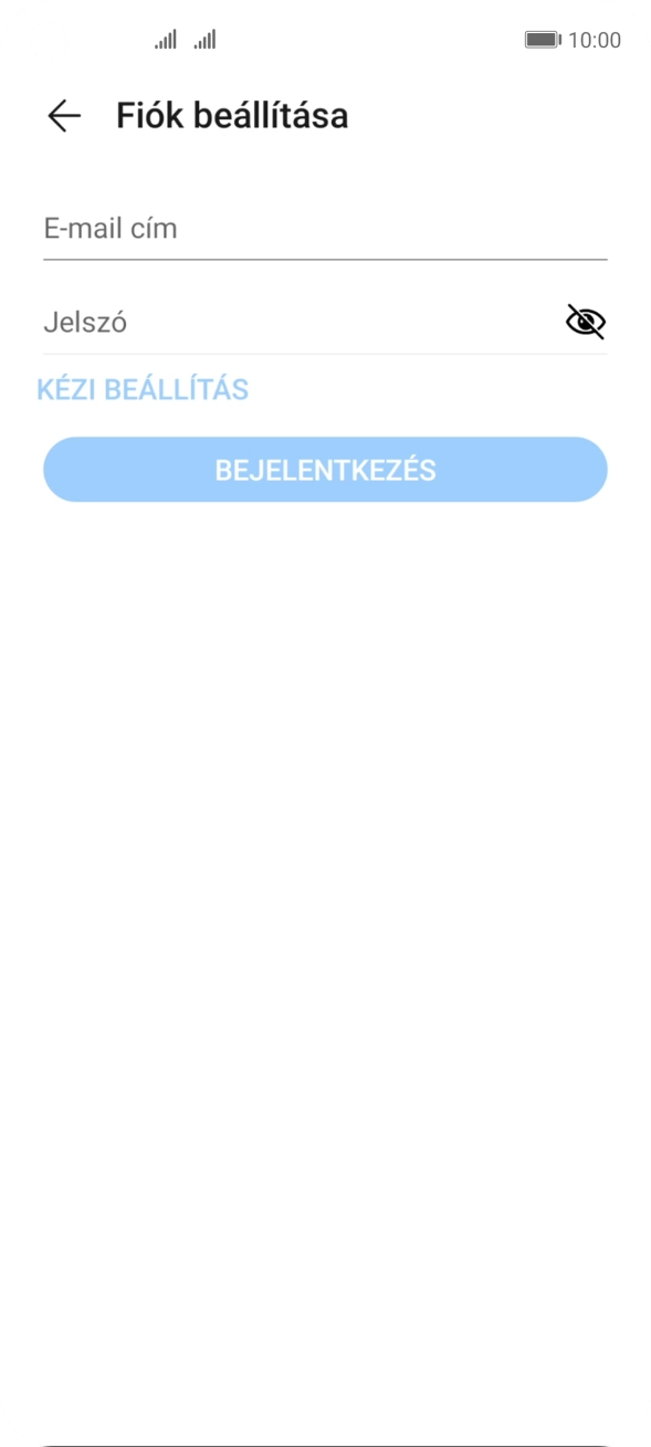 Kattints az E-mail cím mezőre, és írd be az e-mail címedet.