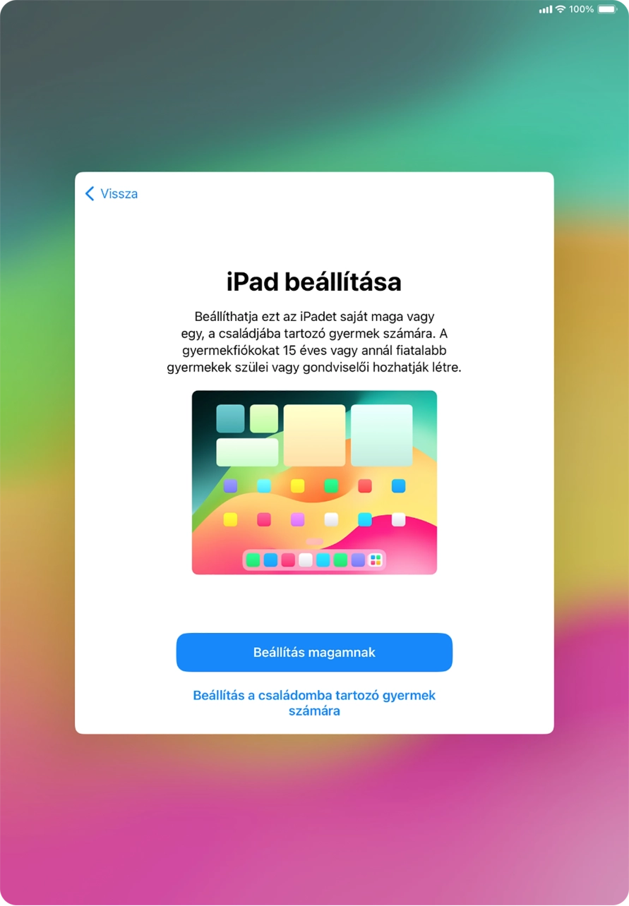 Válaszd a Beállítás magamnak lehetőséget.