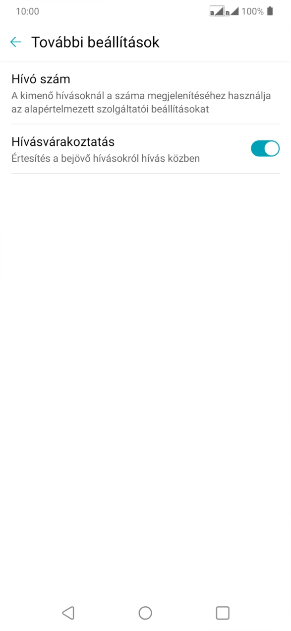 Válaszd a Hívó szám lehetőséget.