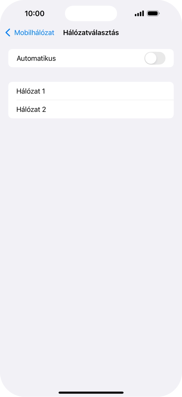 Ha kikapcsolod a funkciót, válaszd a kívánt hálózatot. Ha kikapcsolod a funkciót, válaszd a kívánt hálózatot.
