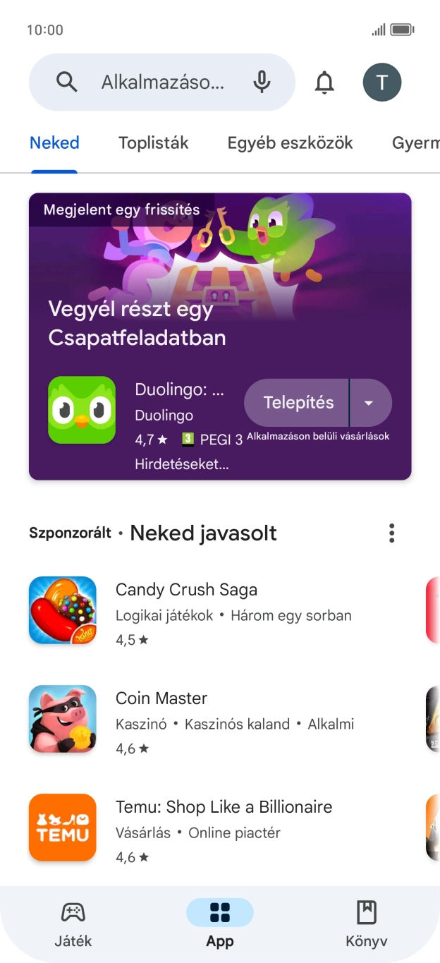 Kattints a keresés mezőre. Kattints a keresés mezőre.