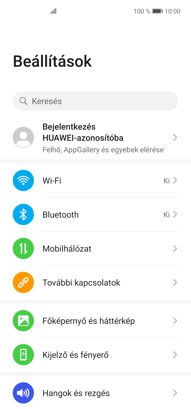 Válaszd a Mobilhálózat lehetőséget.