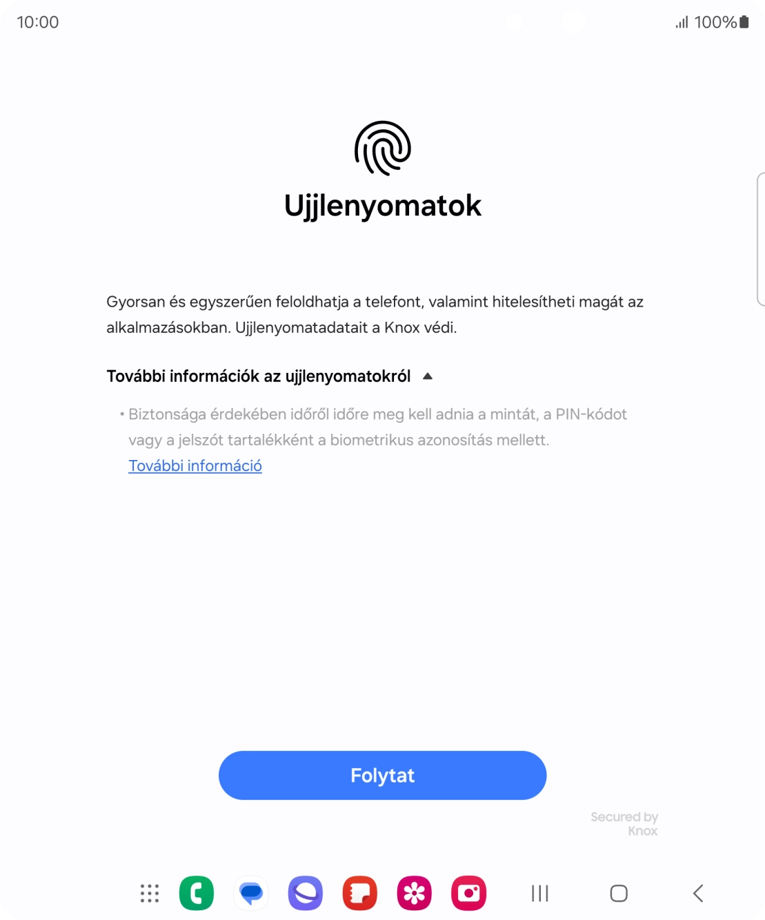 Válaszd a Folytat lehetőséget. Válaszd a Folytat lehetőséget.