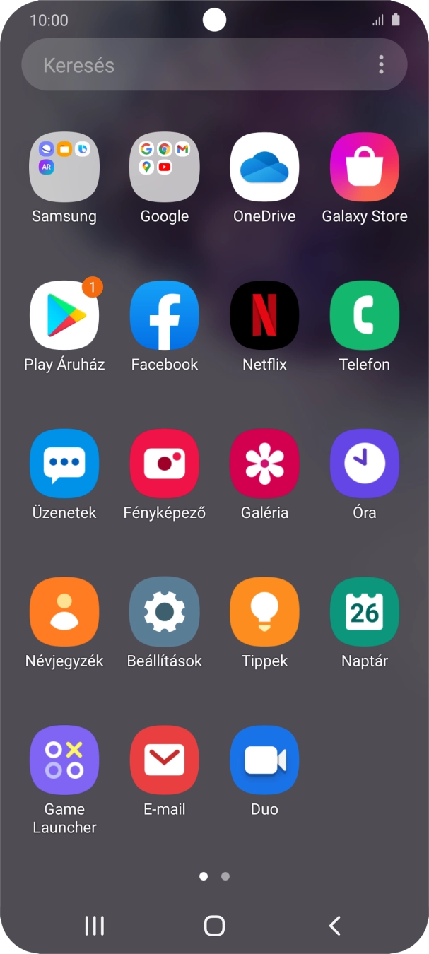 Válaszd a Névjegyzék lehetőséget.