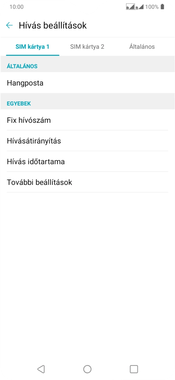 Kattints a kívánt SIM-kártyára. Kattints a kívánt SIM-kártyára.