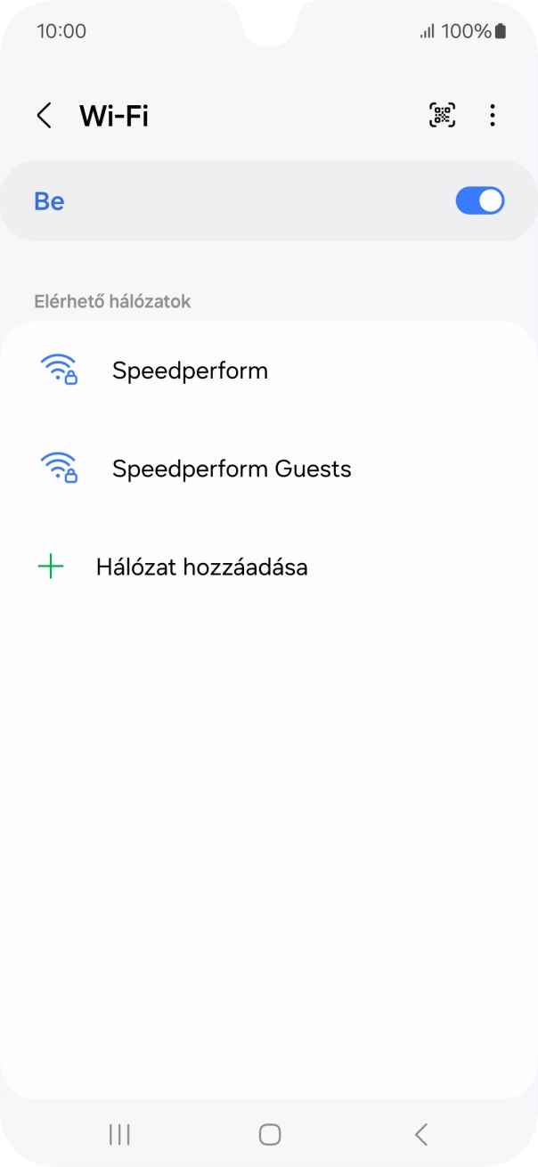 Válaszd ki a kívánt Wi-Fi hálózatot.