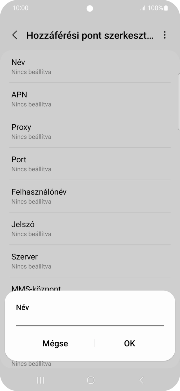 Írd be azt, hogy One MMS, és válaszd az OK lehetőséget.