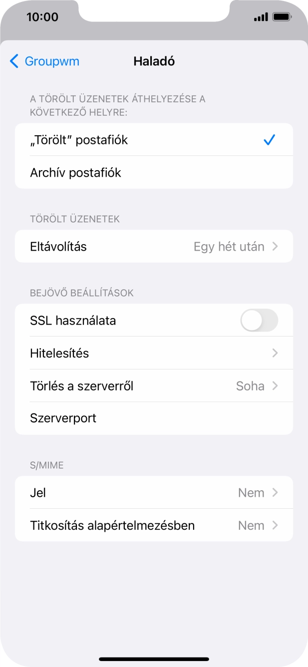 Válaszd a Hitelesítés lehetőséget.