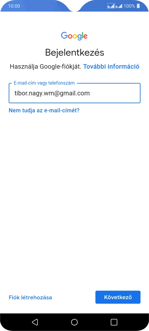 Válaszd a Következő lehetőséget.