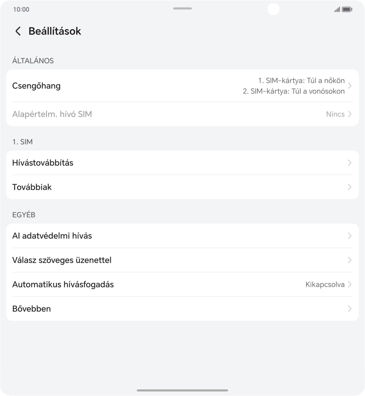 Válaszd a Továbbiak lehetőséget.